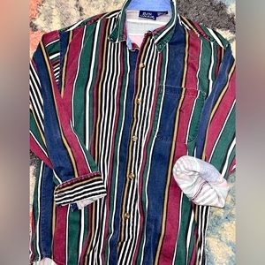 Men’s Pin Stripe Western Snap Up